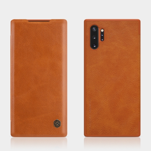 

NILLKIN QIN Series Crazy Horse Texture Horizontal Flip Leather Case with Card Slot for Galaxy Note 10+ / Note 10+ 5G(Brown)