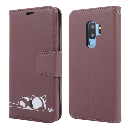 

Embroidered kitten Horizontal Flip Leather Case With Holder & Card Slots & Wallet for Galaxy S9+(Purple)