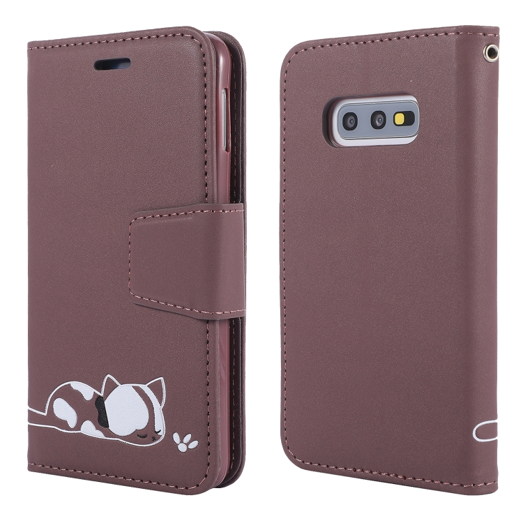 

Embroidered kitten Horizontal Flip Leather Case With Holder & Card Slots & Wallet for Galaxy S10e(Purple)