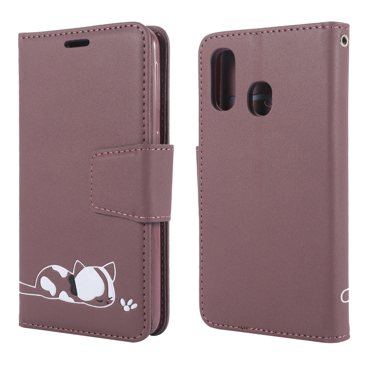 

Embroidered kitten Horizontal Flip Leather Case With Holder & Card Slots & Wallet for Galaxy A40(Purple)