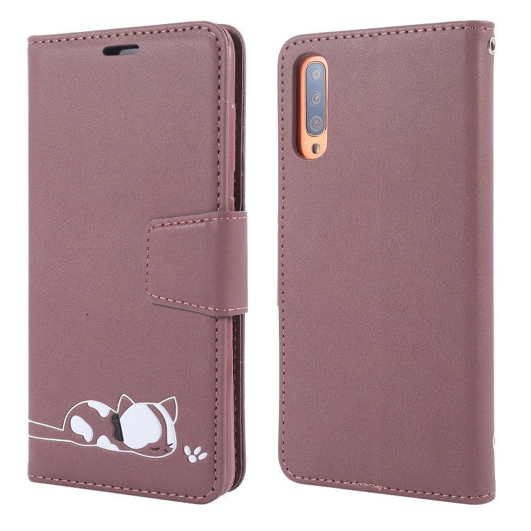 

Embroidered kitten Horizontal Flip Leather Case With Holder & Card Slots & Wallet for Galaxy A70(Purple)