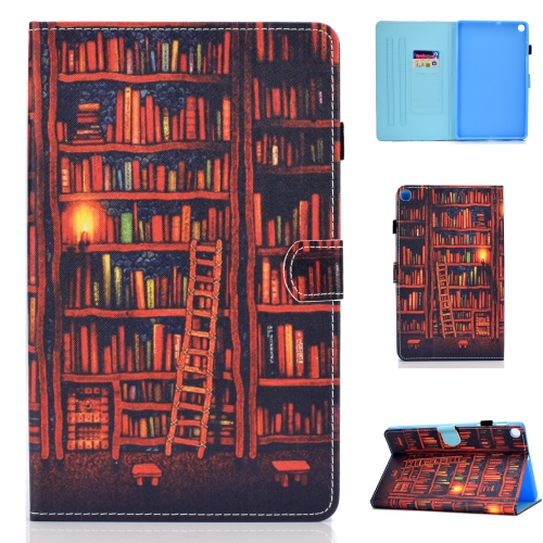 

for Galaxy Tab S5e T720 Colored Drawing Stitching Horizontal Flip Leather Case, with Holder & Card Slots(Bookshelf)