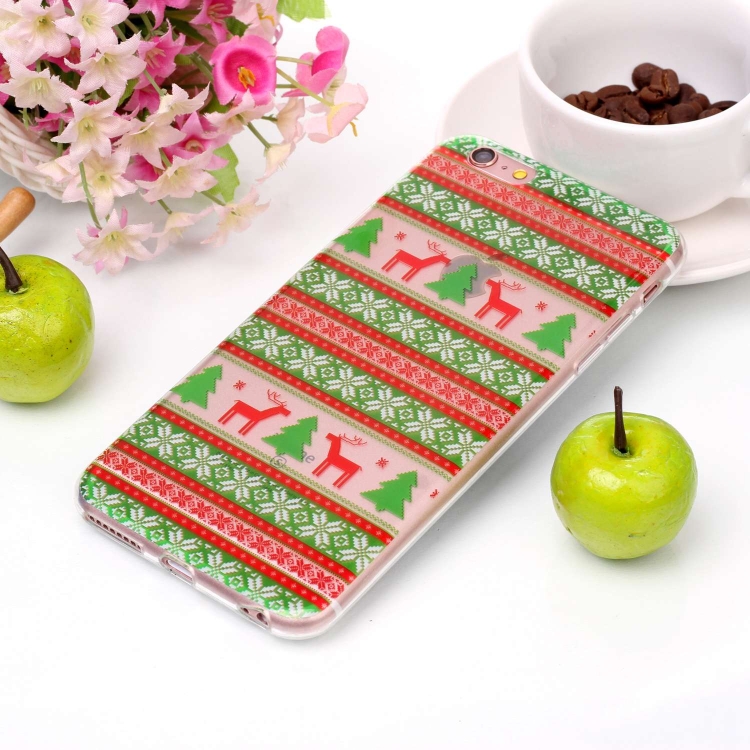 

For iPhone 6 Plus & 6s Plus Coloured Drawing Pattern IMD Workmanship Soft TPU Protective Case(Tribal Elk)