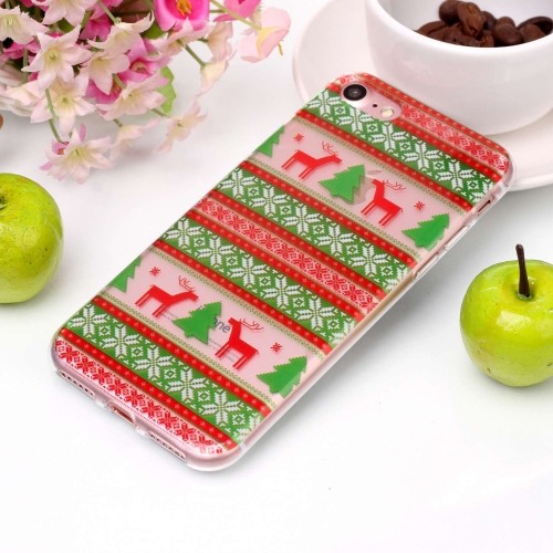 

For iPhone 8 & 7 Coloured Drawing Pattern IMD Workmanship Soft TPU Protective Case(Tribal Elk)