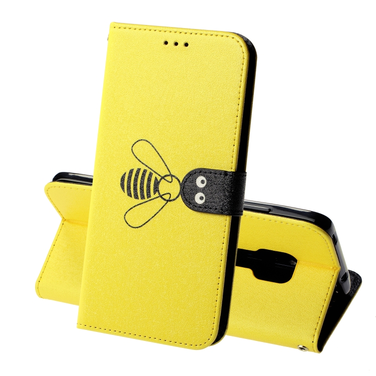

For Huawei Mate 20 Silk Texture Bee Pattern Horizontal Flip Leather Case with Holder & Card slots & Wallet & Photo Frame(Yellow)