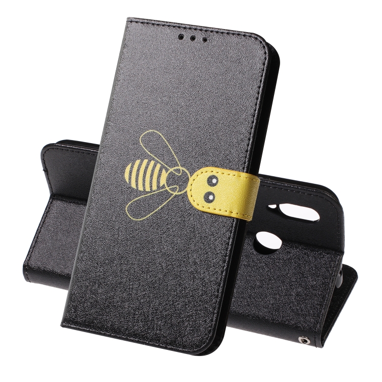 

For Huawei nova 3 Silk Texture Bee Pattern Horizontal Flip Leather Case with Holder & Card slots & Wallet & Photo Frame(Black)