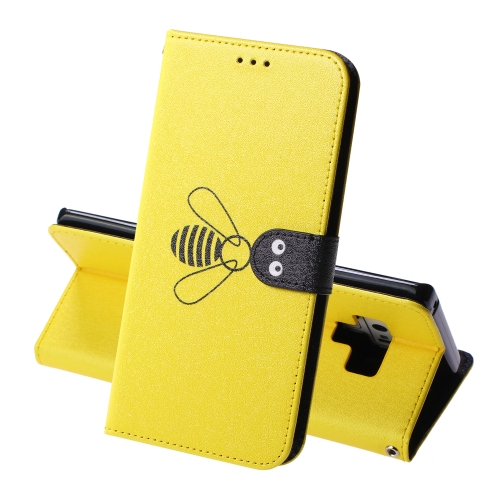 

For Galaxy Note9 Silk Texture Bee Pattern Horizontal Flip Leather Case with Holder & Card slots & Wallet & Photo Frame(Yellow)