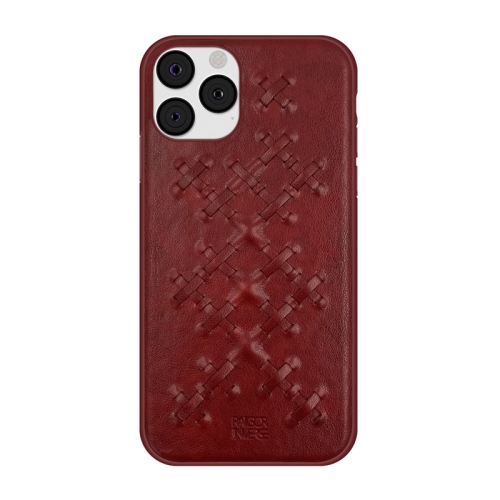 

For iPhone 11 Pro Max (6.5 inch) RAIGOR INVERSE WEAVE Series PU+TPU+PC Solid Color Protective Case(Red)