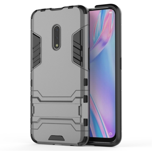 

For OPPO K3 Shockproof PC + TPU Protective Case with Invisible Holder(Grey)