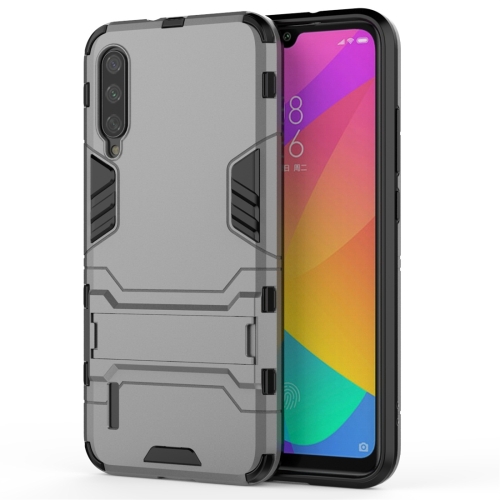 

For Xiaomi Mi CC9e Shockproof PC + TPU Protective Case with Invisible Holder(Grey)