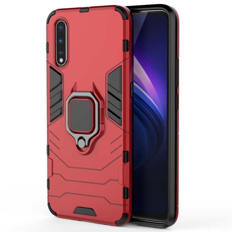

For Vivo iQOO Neo PC + TPU Shockproof Protective Case with Magnetic Ring Holder(Red)