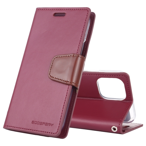 

For iPhone 11 Pro Max 2019 MERCURY GOOSPERY SONATA DIARY Horizontal Flip Leather Case with Holder & Card Slots & Wallet(Wine)