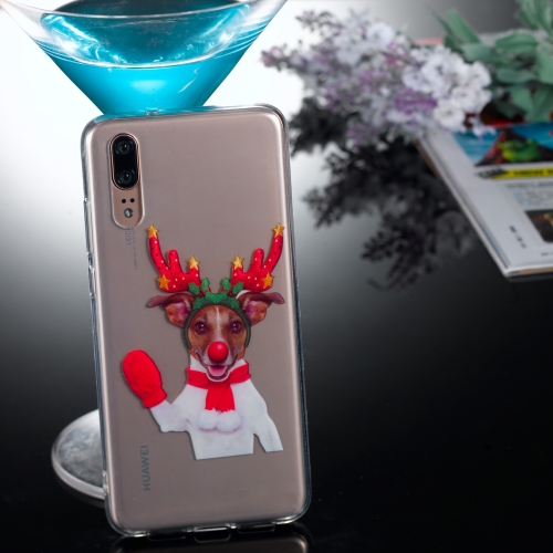 

For Huawei P20 Coloured Drawing Pattern IMD Workmanship Soft TPU Protective Case(Glove Deer)