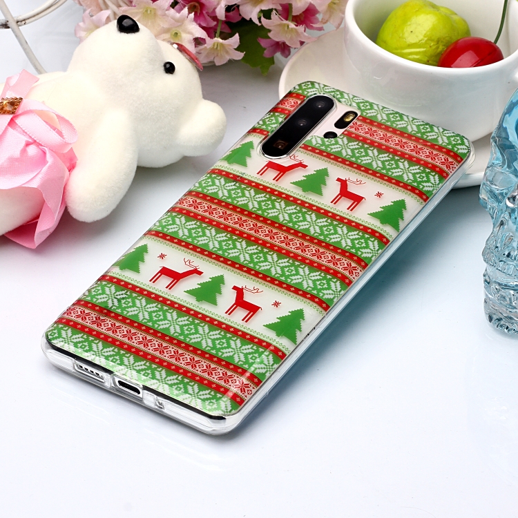 

For Huawei P30 Pro Coloured Drawing Pattern IMD Workmanship Soft TPU Protective Case(Tribal Elk)