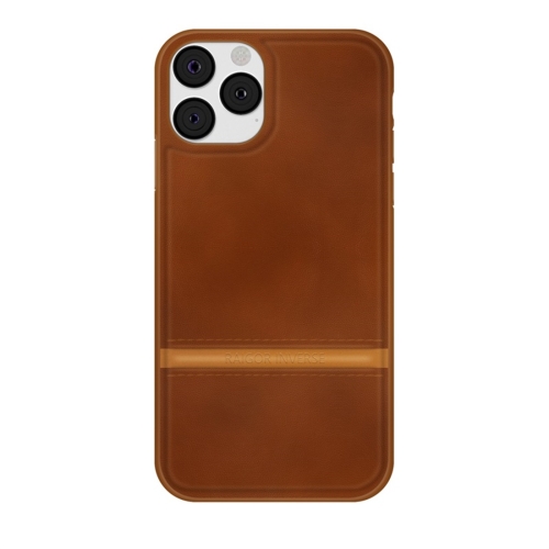 

For iPhone 11 Pro Max (6.5 inch) RAIGOR INVERSE CHRIS Series PU Splicing Stitch Protective Case(Brown)