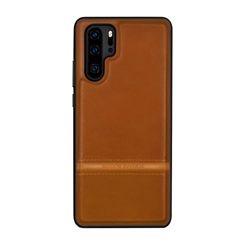 

For Huawei P30 Pro RAIGOR INVERSE CHRIS Series PU Splicing Stitch Protective Case(Brown)
