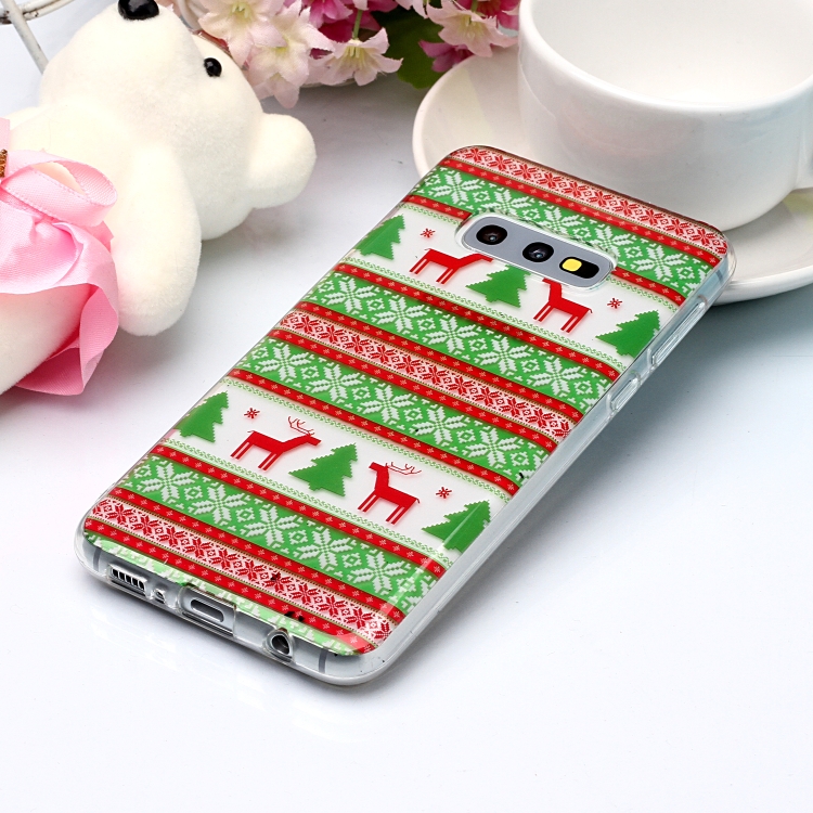 

For Galaxy S10e Coloured Drawing Pattern IMD Workmanship Soft TPU Protective Case(Tribal Elk)