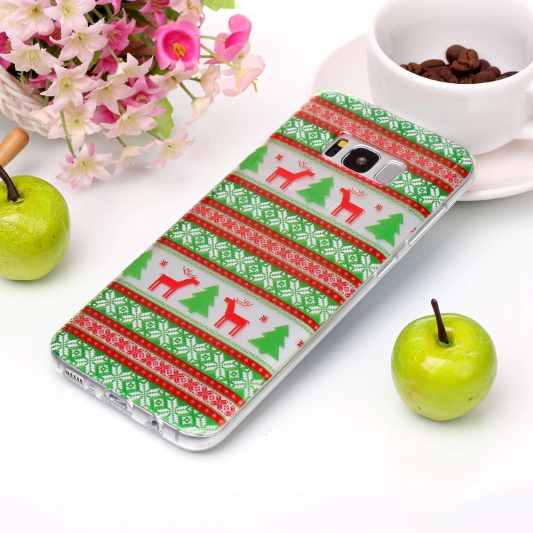 

For Galaxy S8 Coloured Drawing Pattern IMD Workmanship Soft TPU Protective Case(Tribal Elk)