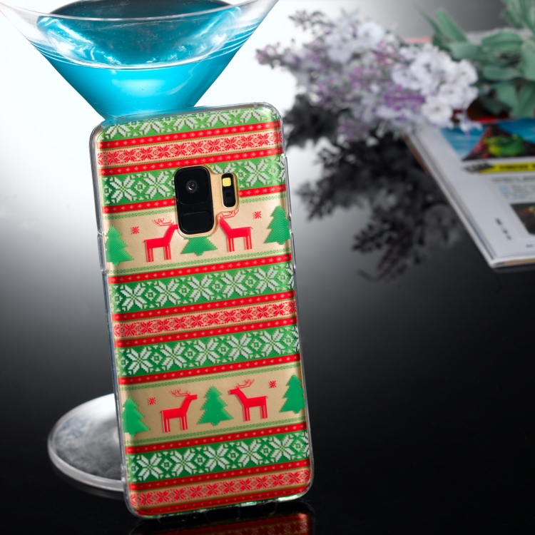 

For Galaxy S9 Coloured Drawing Pattern IMD Workmanship Soft TPU Protective Case(Tribal Elk)