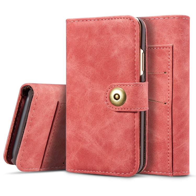 

For iPhone 11 Pro Retro Magnetic Detachable Horizontal Flip Leather Case, with Card Slots & Wallet & Photo Frame(Red)