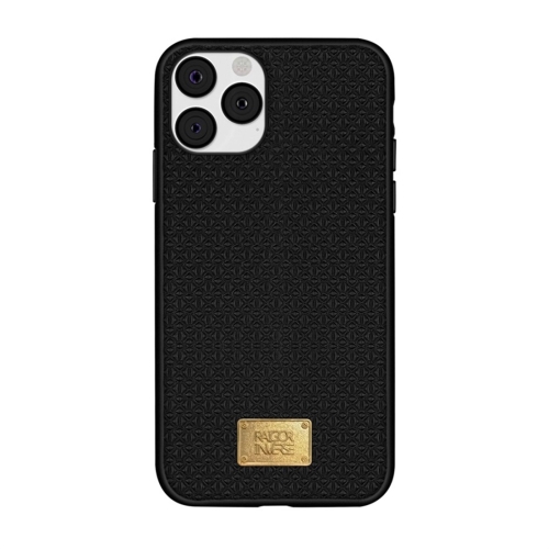 

For iPhone 11 Pro (5.8 inch) RAIGOR INVERSE PARKER Geometric Texture Pattern Protective Case(Black)