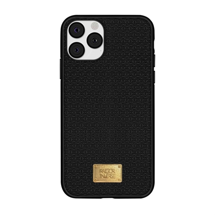

For iPhone 11 (6.1 inch) RAIGOR INVERSE PARKER Geometric Texture Pattern Protective Case(Black)