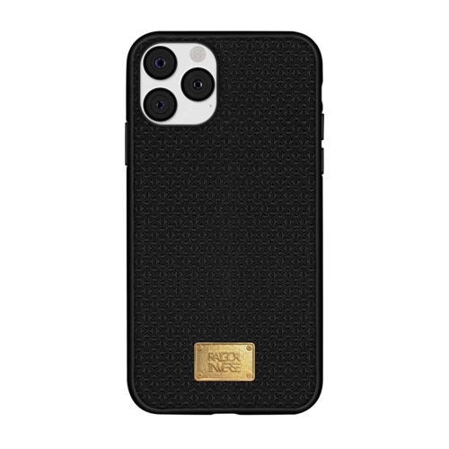 

For iPhone 11 Pro Max (6.5 inch) RAIGOR INVERSE PARKER Geometric Texture Pattern Protective Case(Black)
