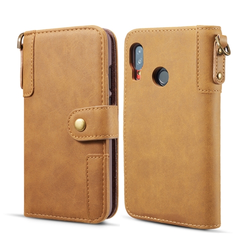 

For Galaxy A20 / A30 Cowhide Texture Horizontal Flip Leather Case, with Holder & Card Slots & Wallet & Lanyard(Brown)