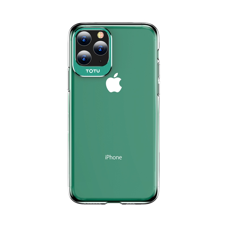 

For iPhone 11 Pro TOTUDESIGN Clear Crystal Series Metal + PC Protective Case(Green)
