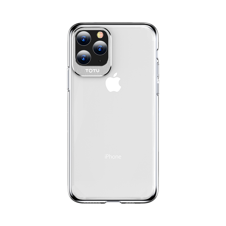 

For iPhone 11 Pro TOTUDESIGN Clear Crystal Series Metal + PC Protective Case(Silver)