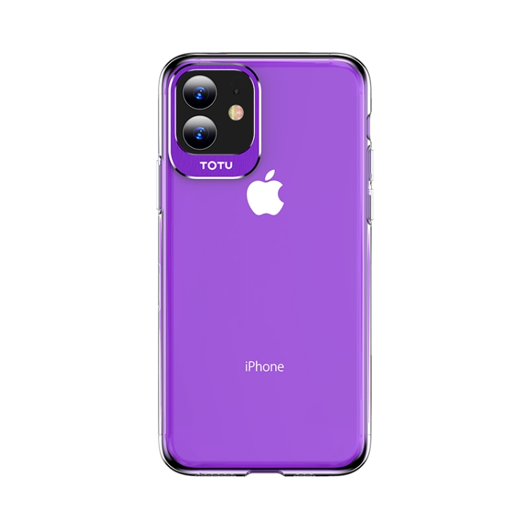

For iPhone 11 TOTUDESIGN Clear Crystal Series Metal + PC Protective Case(Purple)