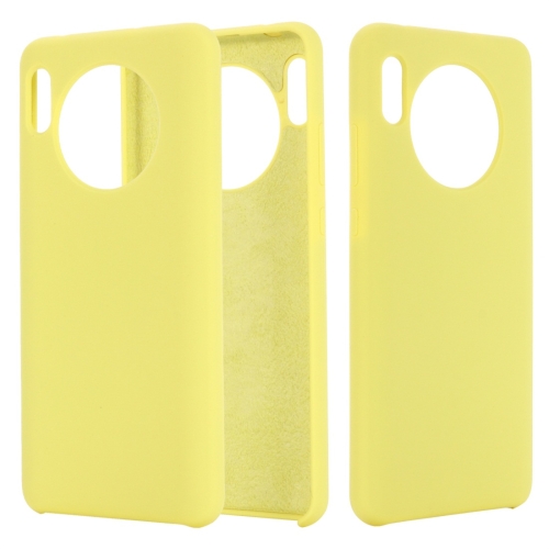 

For Huawei Mate 30 Solid Color Liquid Silicone Dropproof Protective Case(Yellow)