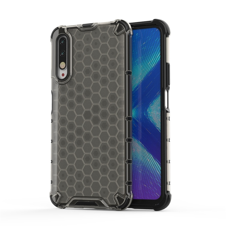 

For Huawei Honor 9X Honeycomb Shockproof PC + TPU Protective Case(Black)