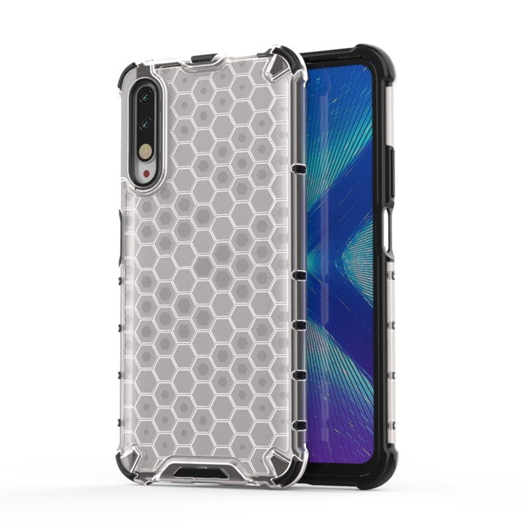

For Huawei Honor 9X Honeycomb Shockproof PC + TPU Protective Case(Grey)