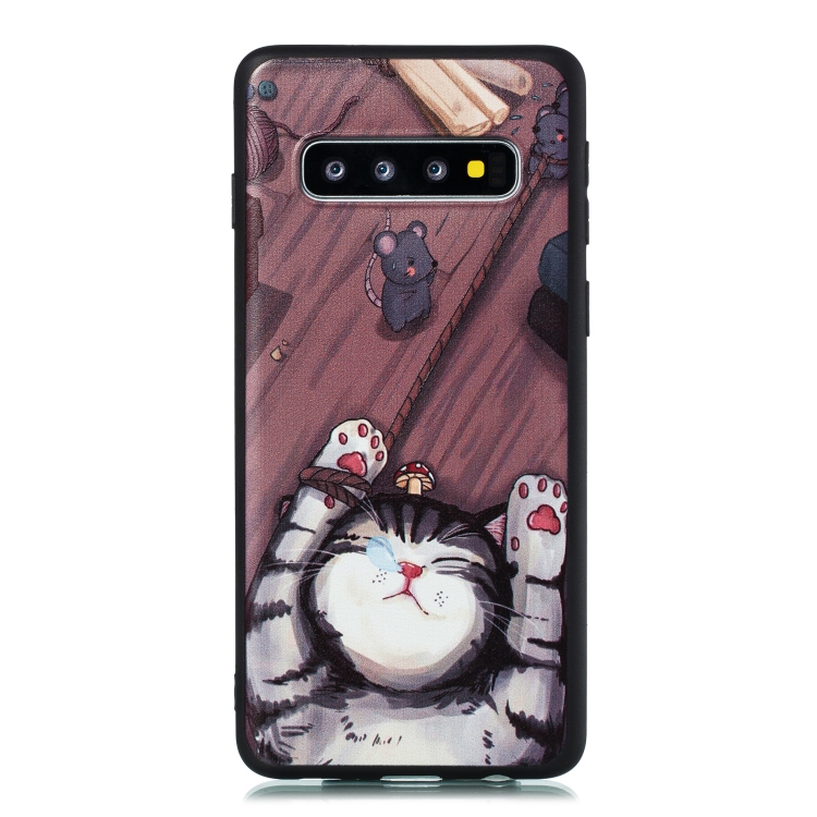

For Galaxy S10 Shockproof Soft TPU Protective Case(Cat Pattern)