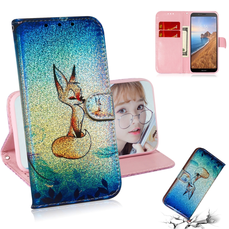

For Xiaomi Redmi 7A Colored Drawing Pattern Colorful Magnetic Buckle Horizontal Flip PU Leather Case with Holder & Card Slots & Wallet & Lanyard(Fox)