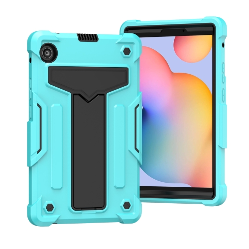 

For Huawei MatePad T8 T-shaped Bracket Contrast Color Shockproof PC + Silicone Protective Case(Mint Green+Black)