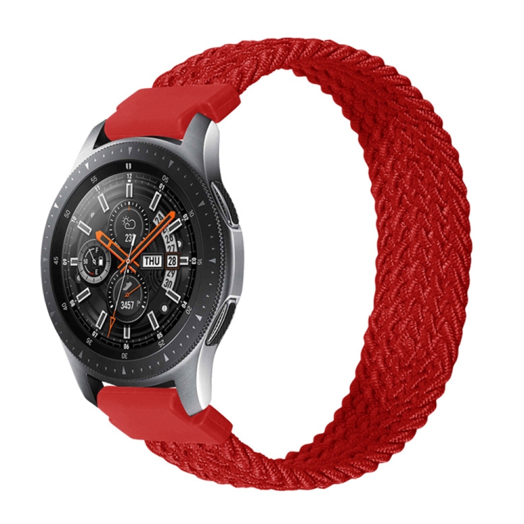 

22mm Universal Nylon Weave Replacement Strap Watchband(Red)