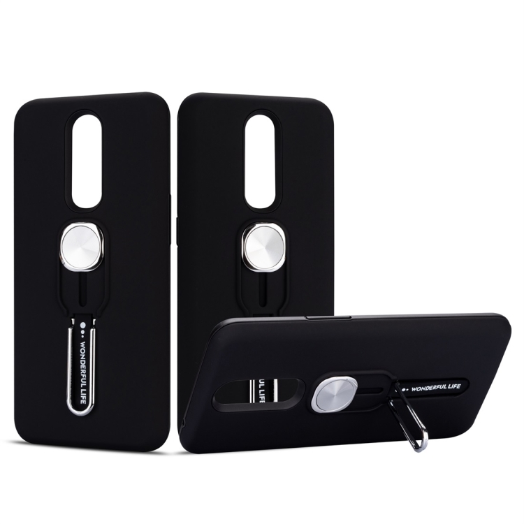 

For OPPO R17 Pro Shockproof TPU + PC Protective Case with Holder(Black)