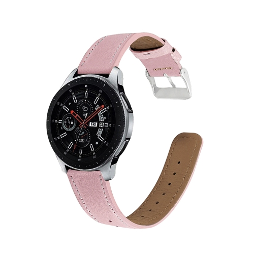 

For Samsung Galaxy Watch 42mm Round Tail Genuine Leather Replacement Strap Watchband(Pink)