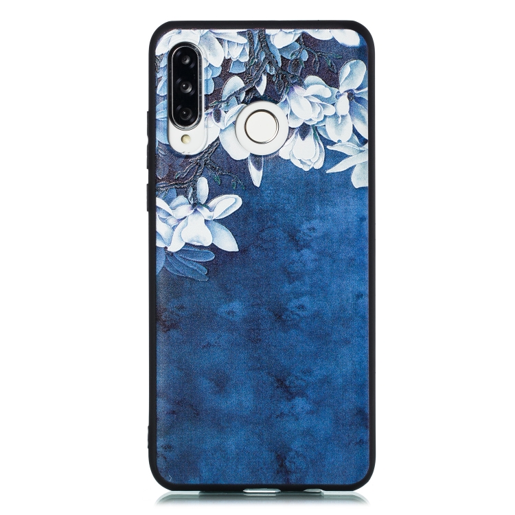 

For Huawei P30 Lite Shockproof Soft TPU Protective Case(Magnolia Pattern)