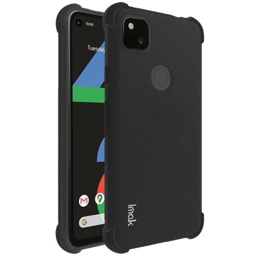 

For Google Pixel 4a 4G IMAK All-inclusive Shockproof Airbag TPU Case with Screen Protector(Matte Black)