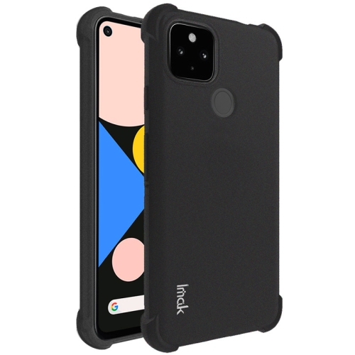 

For Google Pixel 4a 5G IMAK All-inclusive Shockproof Airbag TPU Case with Screen Protector(Matte Black)