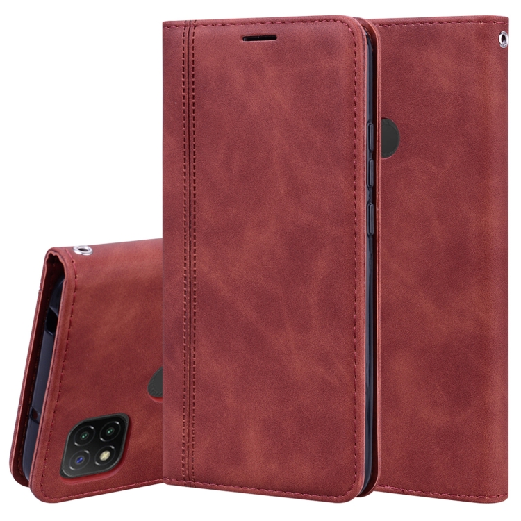 

For Xiaomi Redmi 9C Frosted Business Magnetic Horizontal Flip PU Leather Case with Holder & Card Slot & Lanyard(Brown)