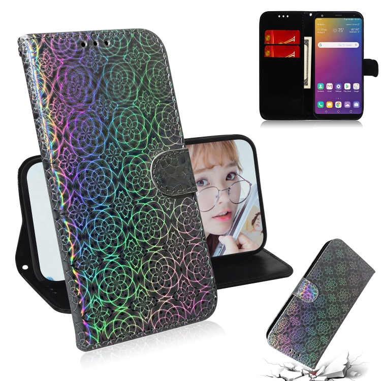 

For LG Stylo 5 Solid Color Colorful Magnetic Buckle Horizontal Flip PU Leather Case with Holder & Card Slots & Wallet & Lanyard(Silver)