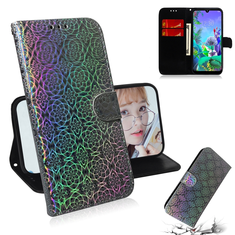 

For Google Pixel 3A XL Solid Color Colorful Magnetic Buckle Horizontal Flip PU Leather Case with Holder & Card Slots & Wallet & Lanyard(Silver)