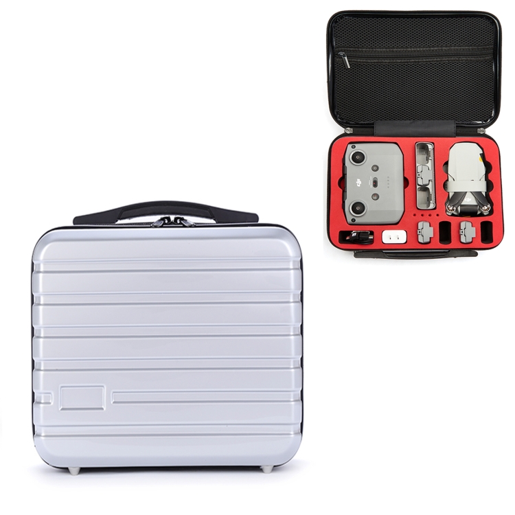 

ls-S004 Portable Waterproof Drone Handbag Storage Bag for DJI Mavic Mini 2(Silver +Red Liner)
