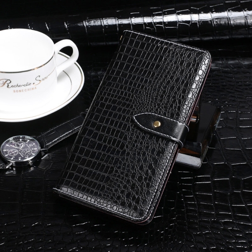 

For HTC Desire 20+ idewei Crocodile Texture Horizontal Flip Leather Case with Holder & Card Slots & Wallet(Black)