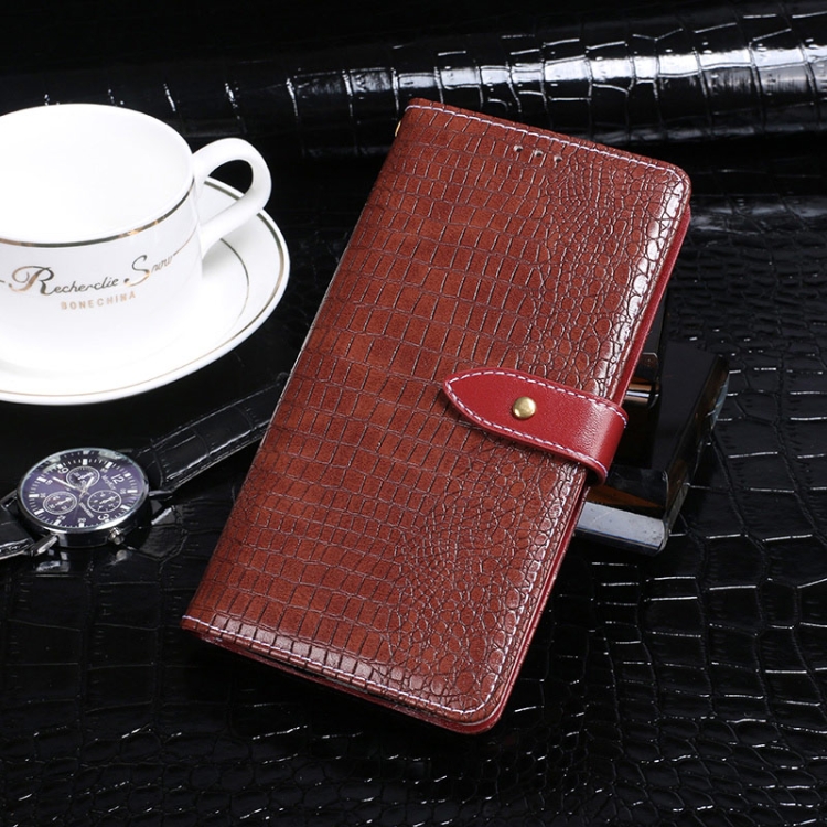 

For OPPO A72 5G idewei Crocodile Texture Horizontal Flip Leather Case with Holder & Card Slots & Wallet(Burgundy)