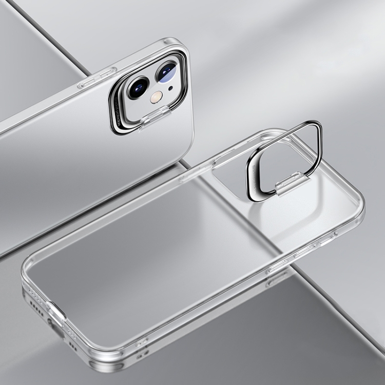 

Shockproof Ultra-thin Right Angle Protective Case with Invisible Holder For iPhone 12 mini(White)